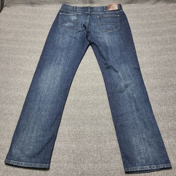 Lee Extreeme Motion Mens Jeans 28x30 Blue Slim Straight  (Measures 34x34) - Picture 8 of 10